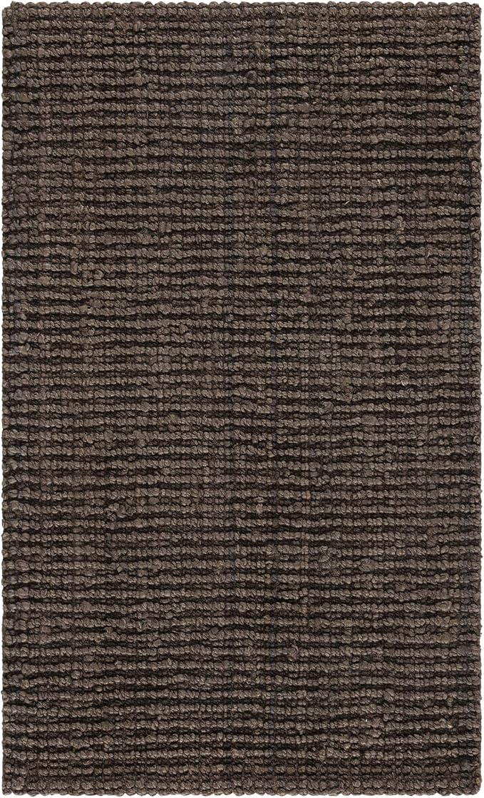 SAFAVIEH Area Rug 3x5 - Natural Fiber Collection - Brown, Handmade Jute, Farmhouse Style, Chunky Textured Thick Pile (NF447D)