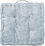 Safavieh Belia Glam 18-inch Light Grey Velvet Square Floor Pillow