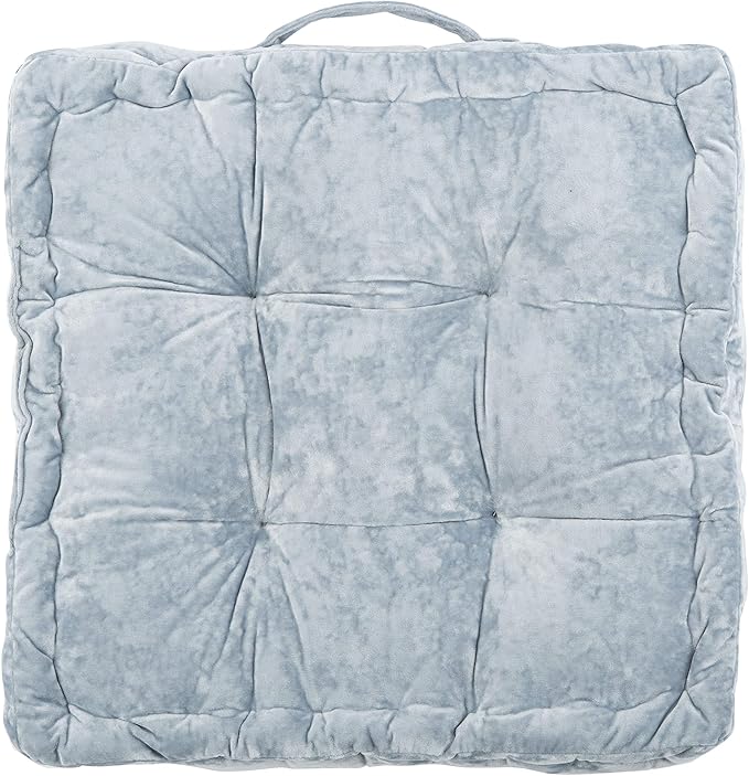 Safavieh Belia Glam 18-inch Light Grey Velvet Square Floor Pillow