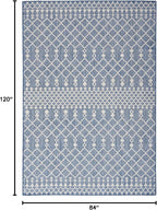 Nourison Home Positano Navy Blue 7' x 10' Area Rug - Easy Clean, Non Shedding, Bed Room, Living Room, Dining Room, Kitchen (7' x 10')