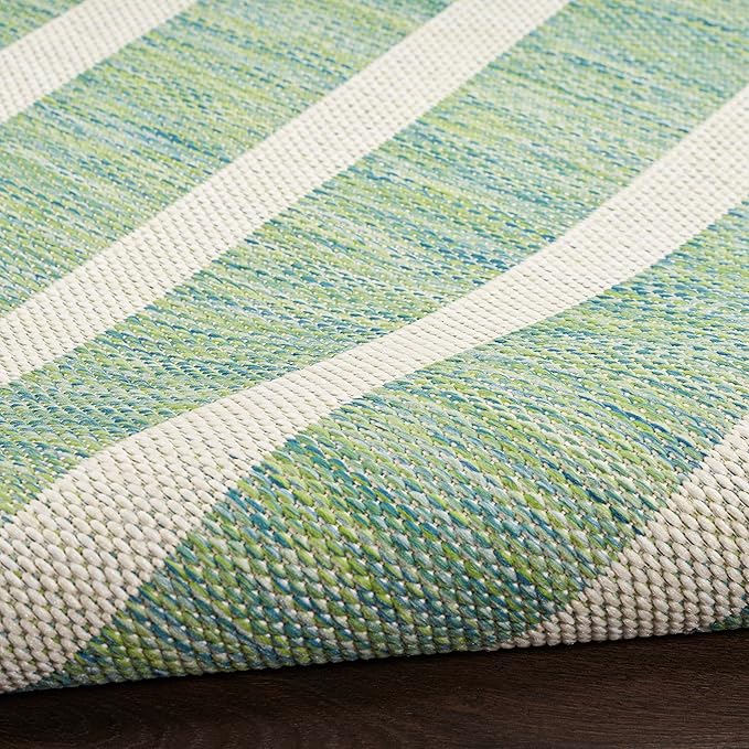 Nourison Home Positano Blue Green Ivory 9' x 12' Area Rug - Easy Clean, Non Shedding, Bed Room, Living Room, Dining Room, Kitchen (9' x 12')