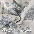 MSGKV Spring Throw Blanket 100% Cotton 60''x 80'', Versatile Woven Soft Decorative Blankets for Chair Bed Sofa Couch Bedroom Living Room