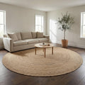 · REDEARTH · Round Area Rug - 10 Feet Braided Natural Jute Rug- Artisan Made Reversible Boho Jute Rugs for Bedroom - Kitchen - Living Room - Farmhouse - Aesthetic Home Decor - Handmade Vintage Decor