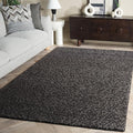 SAFAVIEH Area Rug 6x9 - Natura Collection - Black & Grey, Handmade Wool Blend, Textured Design, Ideal for Living Room, Bedroom, Dining Space (NAT425Z)
