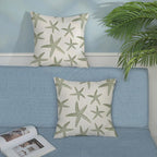 Sage Green Starfish Pillow Covers 18x18 Set of 2 Coastal Throw Pillows Spring Summer Nautical Ocean Theme Beach Decorative Pillow Cases Farmhouse Outdoor Decor Cushion Case for Home Bedroom