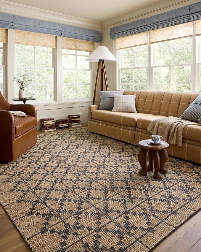 Loloi Chris Loves Julia Judy Collection JUD-05 Natural/Graphite 3'-6" x 5'-6" Accent Rug