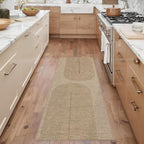 Easy Jute Rug 2x6: Indoor Outdoor Natural Boho Area Rugs for Hallway Patio Non Slip - Farmhouse Neutral Contemporary Carpet Mat for Entryway Kitchen Laundry Room Bedroom Washable