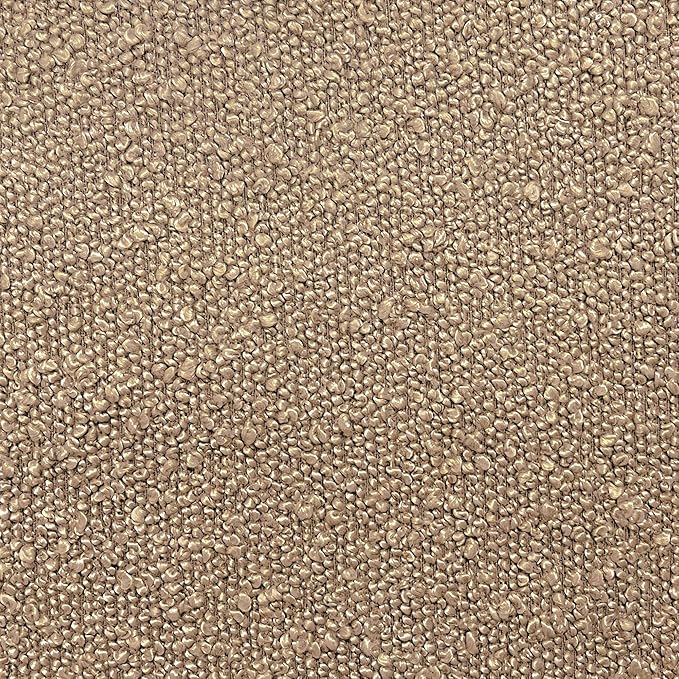 Spatial Order Storage Round Ottoman with Removable Lid (with Hidden Storage) | Spatial Order Home Décor | Upholstered Round Ottoman – Brown Boucle