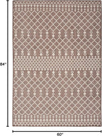 Nourison Home Positano Natural 5' x 7' Area Rug - Easy Clean, Non Shedding, Bed Room, Living Room, Dining Room, Kitchen (5' x 7')