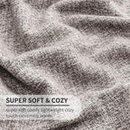 BOURINA Faux Cashmere Fringe Throw Blanket Decorative Lightweight Throw Soft Cozy for Bed or Sofa Outdoor Blanket, 50x70 Inches Brown