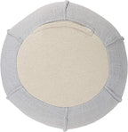 LR Home Gray Striped Cotton Pouf for Home Décor | Hand Made Bohemian Foot Rest for Bedroom & Living Room Décor | 18 x 18 x 14 Stuffed Pouf for Seating