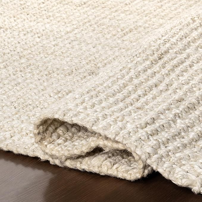 Nuloom Daniela Off-White, 2'6" x 10', Handmade, Jute, Tassel, Soft and Textured, High Traffic, Stain Resistant, Easy Clean, Durable Runner for Bedroom, Living Room, Dining Space, Foyer, Entryway