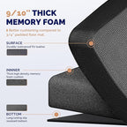 FEATOL Anti Fatigue Mat for Standing, 9/10 Extra Thick Ergonomic Standing Desk Mat, Comfort & Durable Memory Foam Standing Mat at Home,Office All Day (20" x 32", Black,4PC)