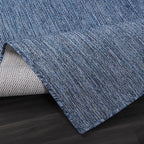 Washable Indoor Outdoor Rug 9x12 Weather Resistant Area Rugs Modern Solid for Porch Deck Balcony Backyard Patio Outside Carpet (9 X 12 Azure Blue)