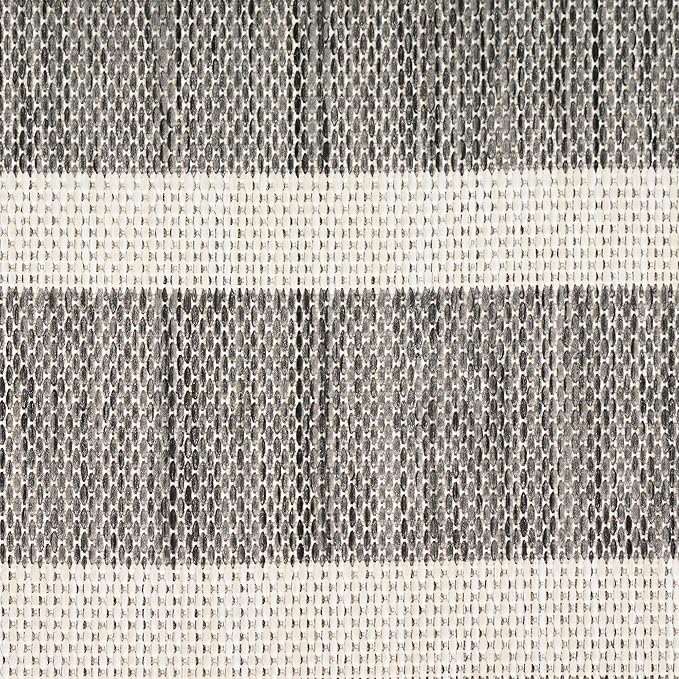Nourison Home Positano Charcoal Ivory 9' x 12' Area Rug - Easy Clean, Non Shedding, Bed Room, Living Room, Dining Room, Kitchen (9' x 12')