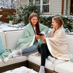 Joiedomi Throw Blanket for Couch Bed, Sage Green Knitted Blankets Gifts for Women Mom Girls, Cozy Cute Soft Throw Home Room Decor Aesthetic for Women Mothers Birthday Gifts 50x60 Inches