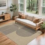 Easy Jute Rug 5x7: Indoor Outdoor Natural Boho Area Rugs for Living Room Patio Washable - Farmhouse Neutral Contemporary Carpet Mat for Entryway Bedroom Kitchen Backyard Sunroom Non Slip