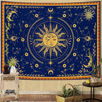 Spenlife Sun and Moon Celestial Tapestry Cosmic Tapestry for Bedroom Astral Tapestries Wall Hanging Bedroom Living Room Wall Art and Home Decor 60x80