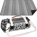 Picnic Blankets Outdoor Extra Large-Waterproof Picnic Blanket with Shoulder Carry Strap | Machine Washable Picnic Mat with Sandproof Backing for Park , Grass, Camping, Hiking, Concerts (Black)