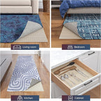 Non-Slip Rug Pad Gripper 8x10 Feet, Anti Skid Mat for Under Area Rugs, Keeps Rugs in Position and Safe, Thick Cushioned Carpet Pad for Hardwood Floors Protection