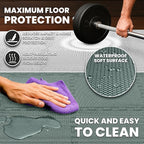 bemaxx Gym Mats Set - 18 pcs EVA Interlocking Foam Floor Tiles (12.6"x12.6"x0.4") 18sqft Protective Gym Flooring Sports Home Workout Exercise Mats Puzzle Garage Fitness Play-Room Pool Treadmill Bike