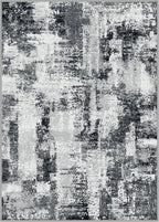 GENIMO Washable Rugs 5x7 Area Rugs for Living Room Bedroom, Modern Lightweight Rug Ultra Soft Indoor Area Rugs 5x7 for Dining Room, Low Pile Carpet with Non Slip Backing, Black White