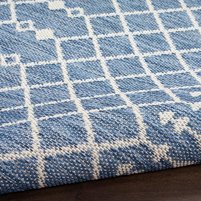 Nourison Home Positano Navy Blue 9' x 12' Area Rug - Easy Clean, Non Shedding, Bed Room, Living Room, Dining Room, Kitchen (9' x 12')
