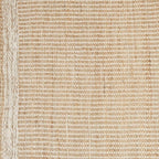 6' x 9' Jute & Wool Mini Check Area Rug with 4-Inch Border | Handwoven, Pile - 0.6"| Living Room, Dining & Bedroom Rug, Neutral Indoor Natural Farmhouse Décor (6' x 9')