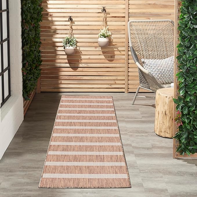 Nourison Home Positano Jute Ivory 2' x 6' Area Rug - Easy Clean, Non Shedding, Bed Room, Living Room, Dining Room, Kitchen (6' Runner)