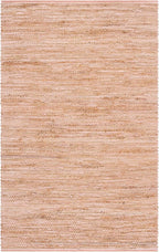 SAFAVIEH Area Rug 4x6 - Cape Cod Collection - Pink & Natural, Handmade Jute & Cotton, Ideal for Living Room, Bedroom, Dining Space (CAP236U)