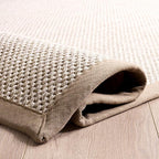 SAFAVIEH Area Rug 8x10 - Natural Fiber Collection - Large - Marble & Linen Color, Sisal, Woven Design with Border (NF143B)