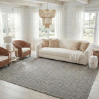 SAFAVIEH Area Rug 8x10 - Natural Fiber Collection - Large - Light Grey, Handmade Chunky Textured Jute, Thick (NF447G)