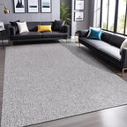 Easy Jute Rugs 6x9 Gray Color Living Room Indoor Outdoor Area Rug for Farmhouse Patio and Kitchen Rug High Traffic Washable Easy to Clean Solid Boho Woven Design Outside Carpet (6 x 9)