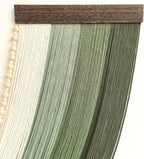 Achart Large Macrame Wall Hanging Dip Dyed Yarn Tapestry Ombre Yarn Gradient Color Macrame Wall Decor Macrame Tapestry Boho Decor for Bedroom Living Room Headboard Above Bed (Green + Bead)