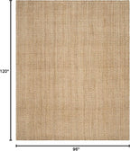 SAFAVIEH Area Rug 8x10 - Natural Fiber Collection - Large - Natural Brown, Handmade Jute, Basketweave Pattern (NF401A)
