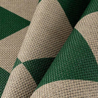 4x6 Checkered Easy Jute Area Rug for Living Room Checkerboard Washable Indoor Outdoor Carpet Farmhouse Patio Office Mat Geometric Non Slip Green Carpet for Dorm Backyard Dining Room
