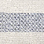 DII Rustic Farmhouse Cotton Cabana Striped Blanket Throw with Fringe, 50 x 60 - Cabana Striped Off-White with French Blue
