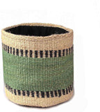 Sturdy Jute Planter Basket Modern Woven Basket for 6" Flower Pot Floor Indoor Planters, 6” x 6” Storage Organizer Basket Rustic Home Decor, Boho Storage Earth-Friendly Planter (6x6 inches, Green 6)