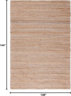 SAFAVIEH Natural Fiber Collection Area Rug - 9' x 12', Ivory & Natural, Handmade Boho Farmhouse Rustic Jute & Cotton Jute, Ideal for High Traffic Areas in Living Room, Bedroom (NFB654A)