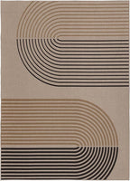 GarveeHome Modern Rainbow Easy Jute 3x5 Patio Rug, Indoor/Outdoor Patio & Entryway Mat, Washable Non-Slip Carpet for Mudroom, Farmhouse Decor, Front Door