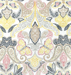 Serafina Home Throw Blanket: Velvelty Soft, Durable Fleece Accent for Bed or Couch (Yellow Paisley, 50 x 70 inches)