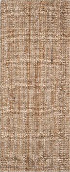 SAFAVIEH Natural Fiber Collection Runner Rug - 2'6" x 14', Natural & Ivory, Handmade Jute, Farmhouse Style, Chunky Textured Thick Pile (NF447N)
