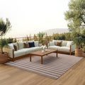 Nourison Home Positano Indoor/Outdoor Natural Ivory 7' x 10' Area Rug, Easy Cleaning, Non Shedding, Bed Room, Living Room, Dining Room, Deck, Backyard, Patio (7x10)