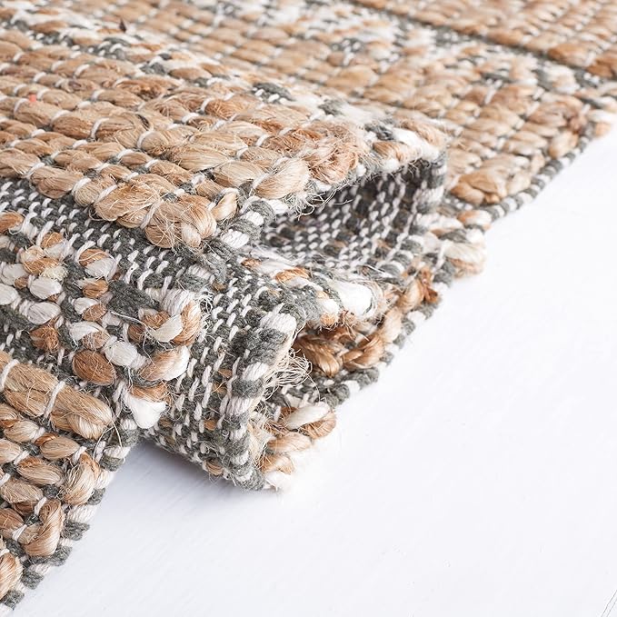 SAFAVIEH Natural Fiber Collection Accent Rug - 3' x 5', Olive & Natural, Handmade Flat Weave Stripe Jute & Cotton Jute, Ideal for High Traffic Areas in Entryway, Living Room, Bedroom (NFB655X)