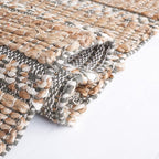 SAFAVIEH Natural Fiber Collection Area Rug - 10' x 14', Olive & Natural, Handmade Flat Weave Stripe Jute & Cotton Jute, Ideal for High Traffic Areas in Living Room, Bedroom (NFB655X)