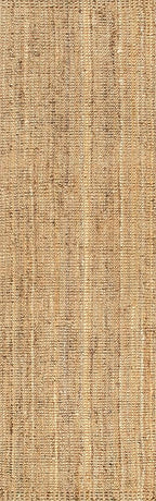 Nuloom Ashli Hand Woven, Natural, 2' 6" x 6', Farmhouse, Jute, Soft and Textured, High Traffic, Stain Resistant, Easy Clean, Durable Runner for Bedroom, Living Room, Dining Space, Den, Foyer, Entryway