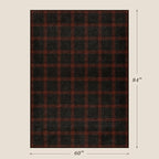 Easy Jute 5x7 Buffalo Plaid Rug for Bedroom Under Bed - Retro Black and Red Rug for Living Room, Entrance, Non Slip Washable Carpet for Patio and Fireplace, Washable Woven Fall & Holiday Decor
