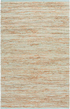 SAFAVIEH Area Rug 6x9 - Cape Cod Collection - Turquoise & Natural, Handmade Jute & Cotton, Ideal for Living Room, Bedroom, Dining Space (CAP236K)
