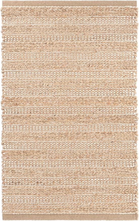 Dash & Albert Simba Ivory Handwoven Jute Rug, 9.5 X 13.5 Feet, Ivory Solid Pattern