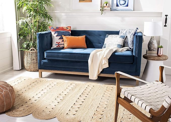 SAFAVIEH Natural Fiber Collection Area Rug - 5' x 8', Natural, Handmade Farmhouse Rustic Country, Ideal for High Traffic Areas in Living Room, Bedroom (NF365B)